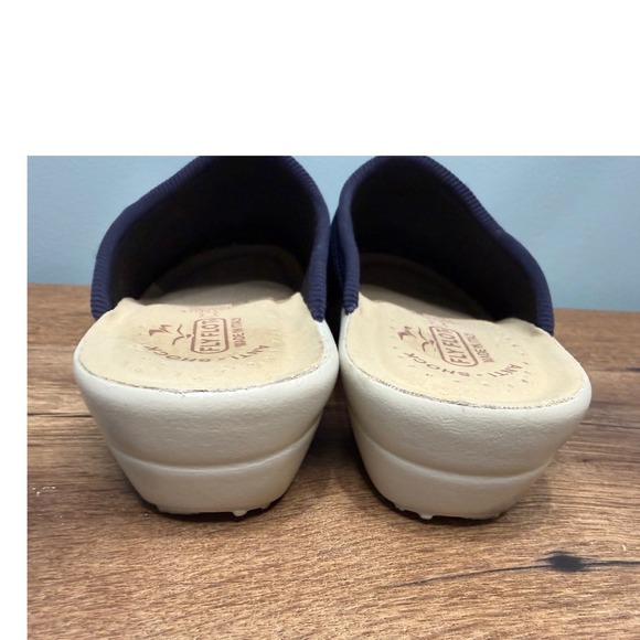 Fly Flot Navy Blue Mesh Anti-Shock Anatomic Clogs Mules Italy Womens 38 7.5 - Picture 5 of 8